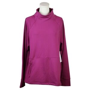 Yogalicious Lux PolarLux Funnel Neck Sweatshirt Activewear In Boysenberry XL